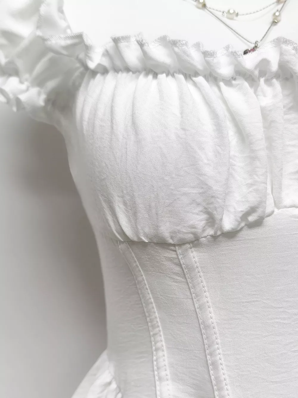 Ruffle Trimmed Layered Mini Dress, image 8