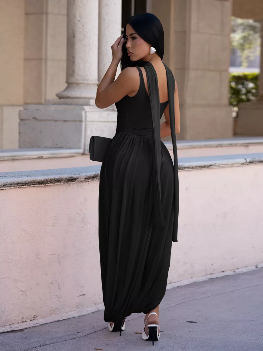 Scoop Neck Slit Maxi Dress, image 8