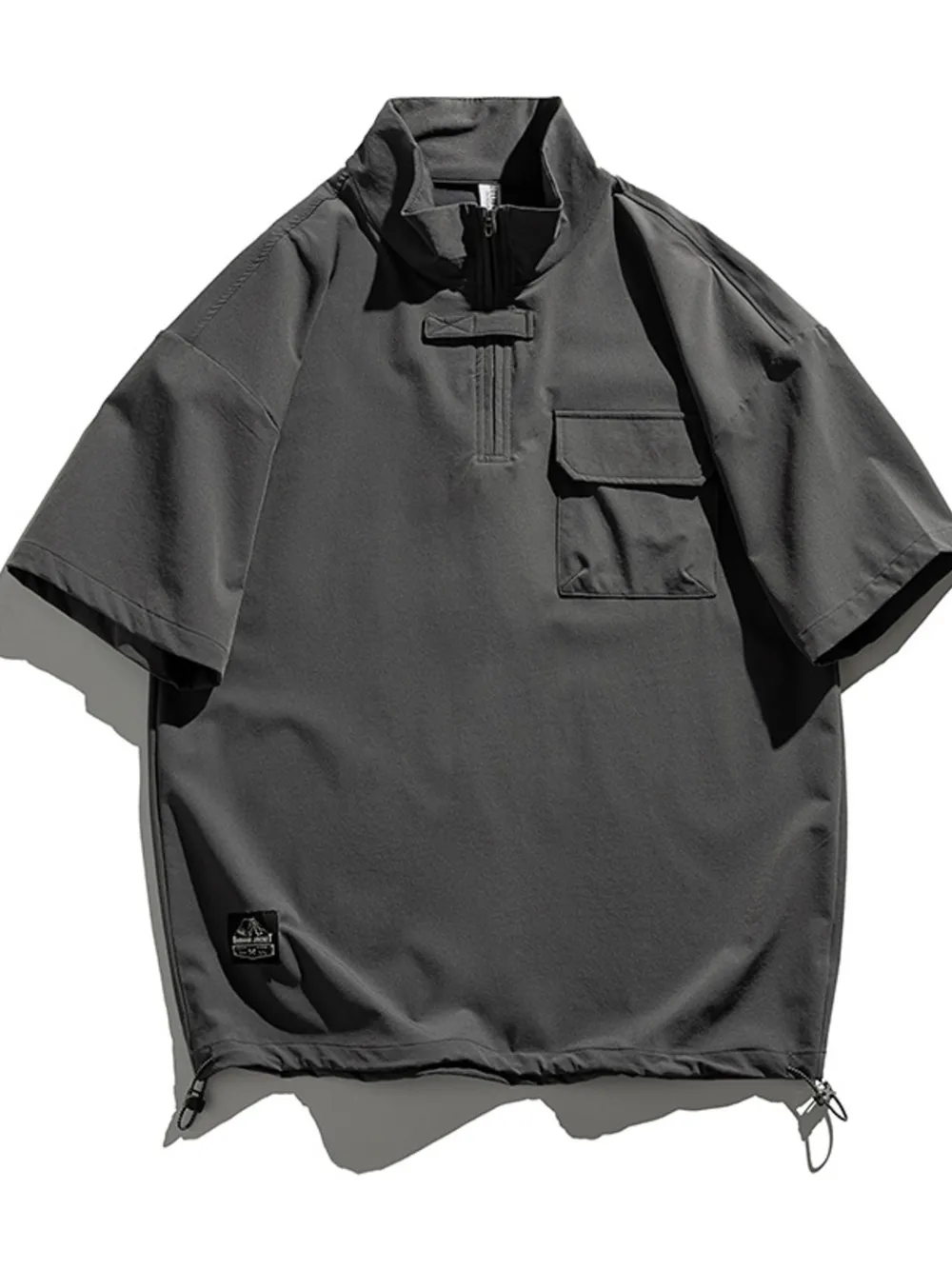 Men's Plus Size Half-Zip Half Sleeve Top, image 8