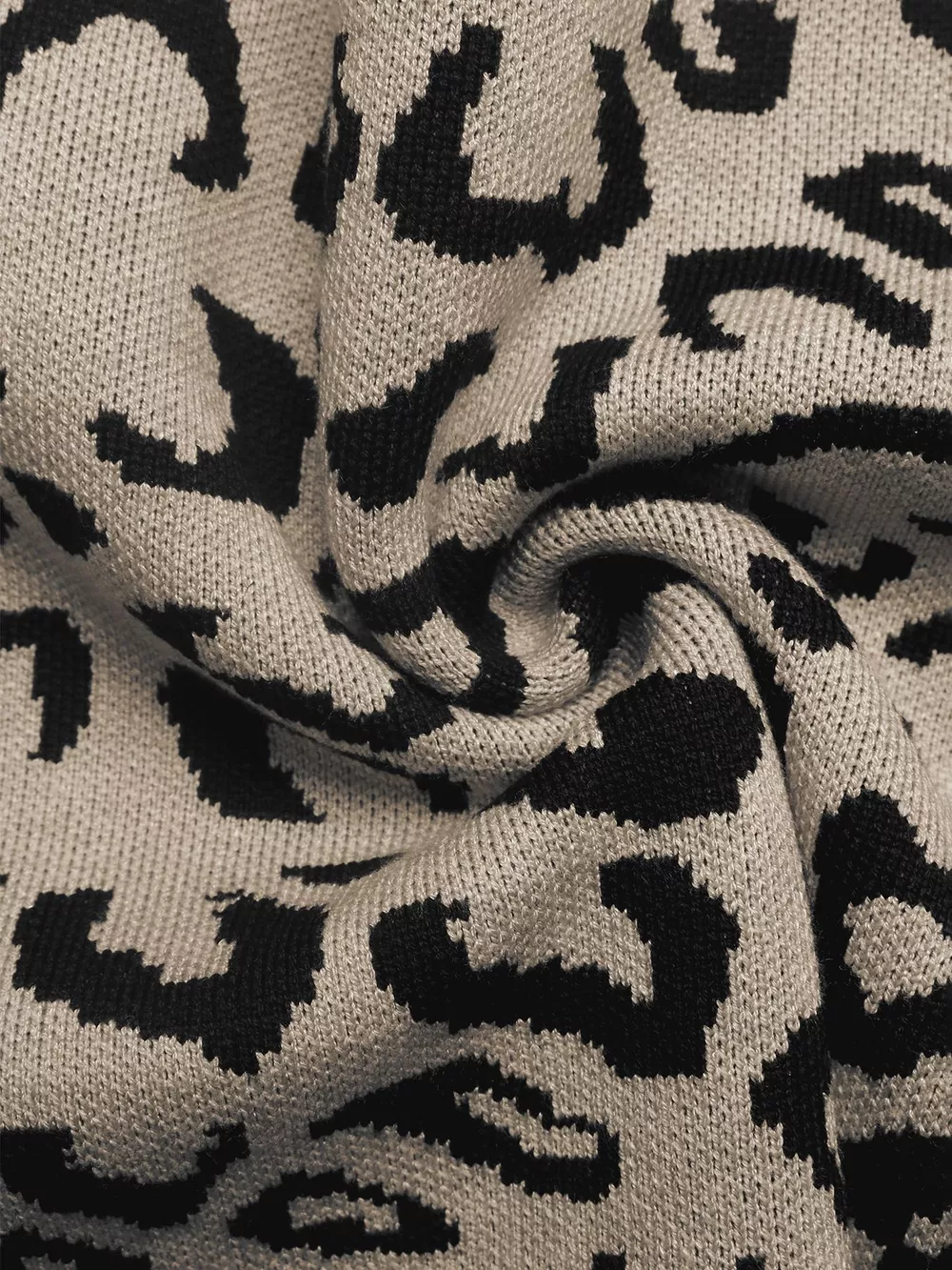 Frill Leopard Long Sleeve Sweater, image 4