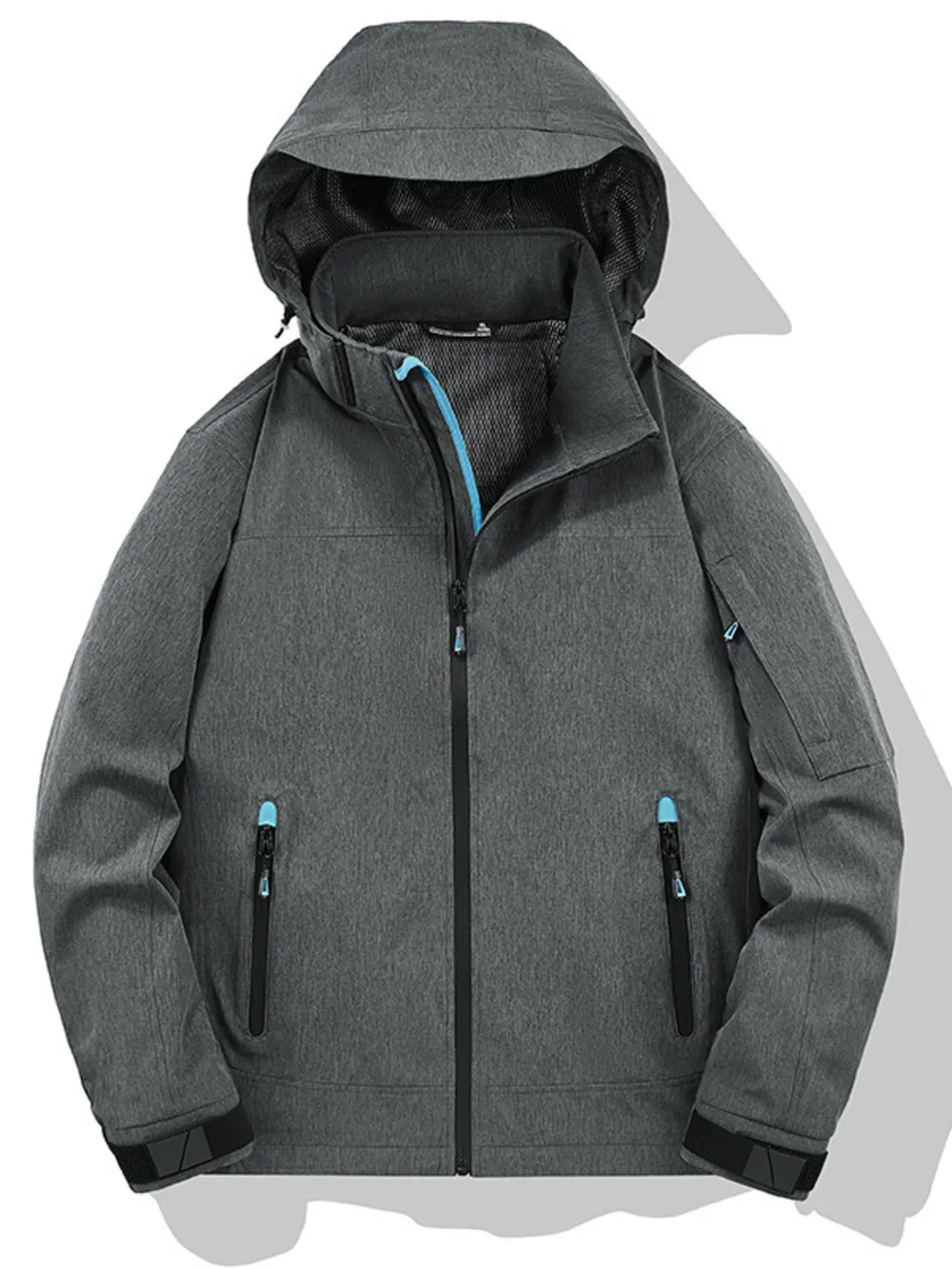 Men's Plus Size Outdoor Zip Up Hooded Jacket, image 2