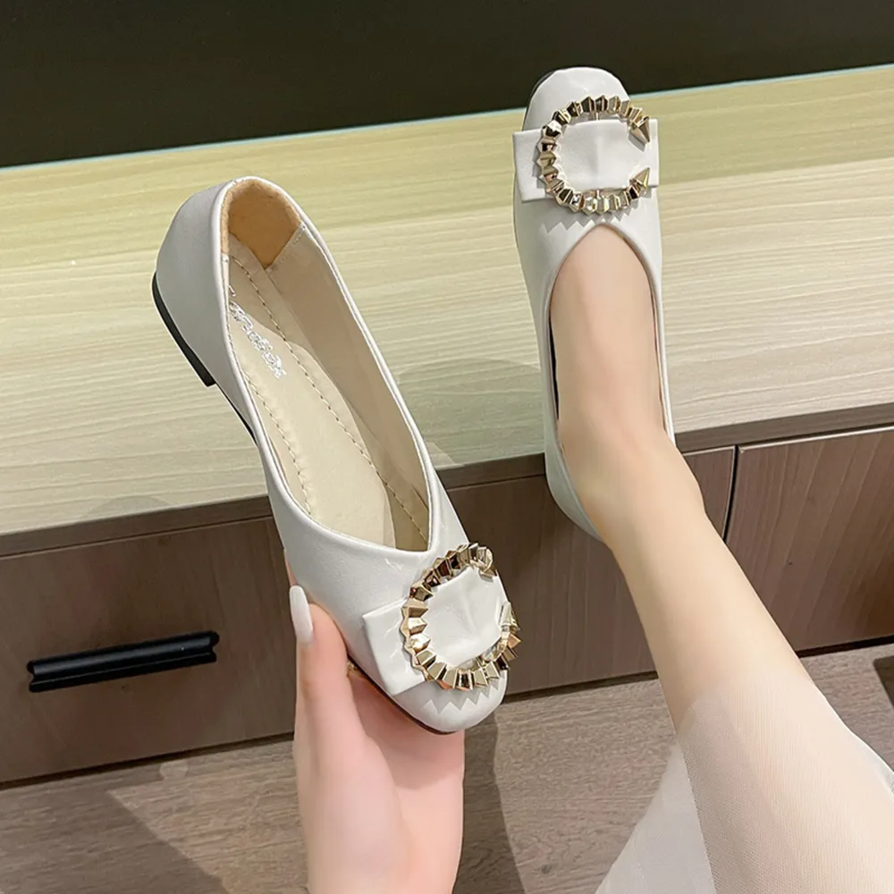 Square Toe Flat Slip-Ons, image 5