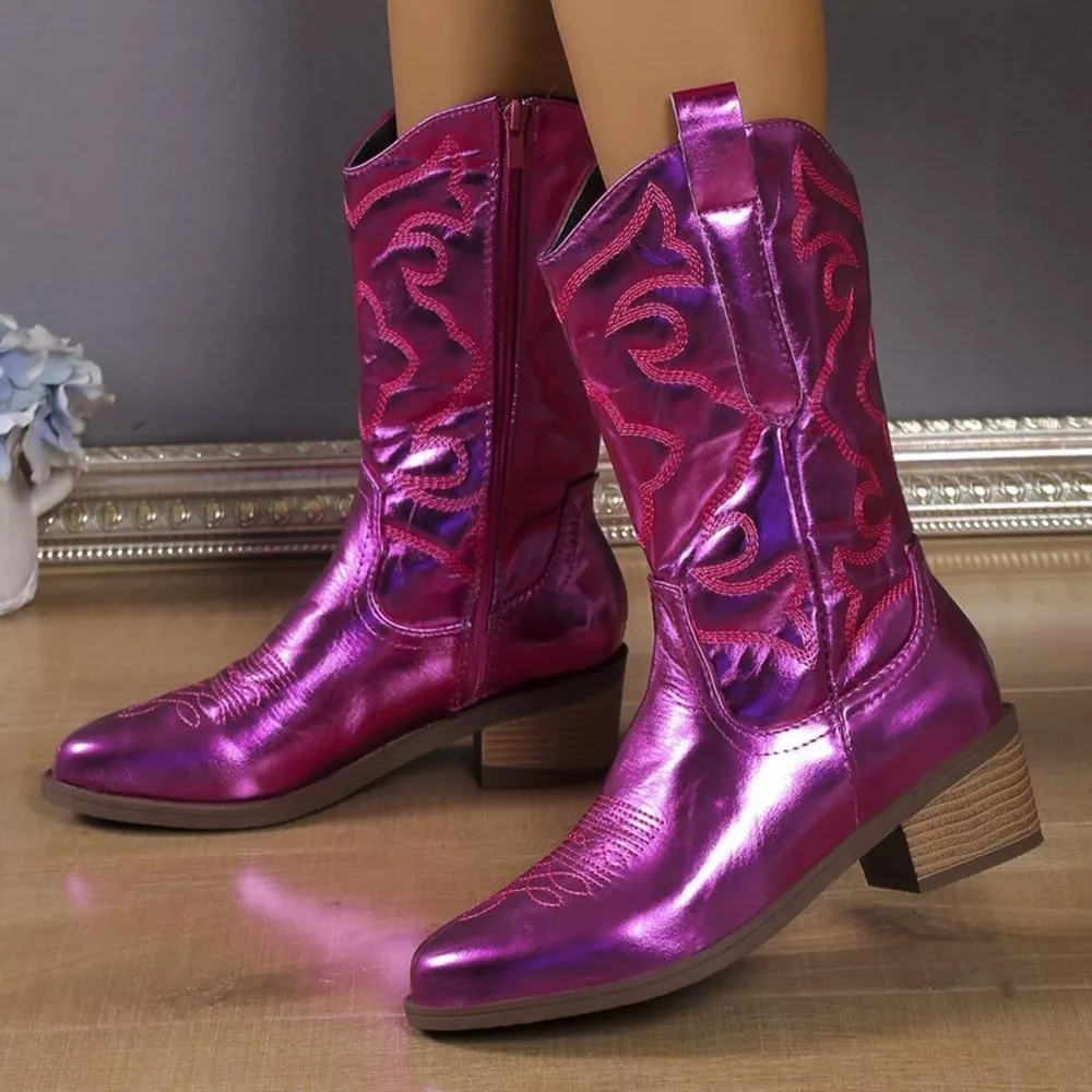 Embroidered Western Cowboy Boots, image 12