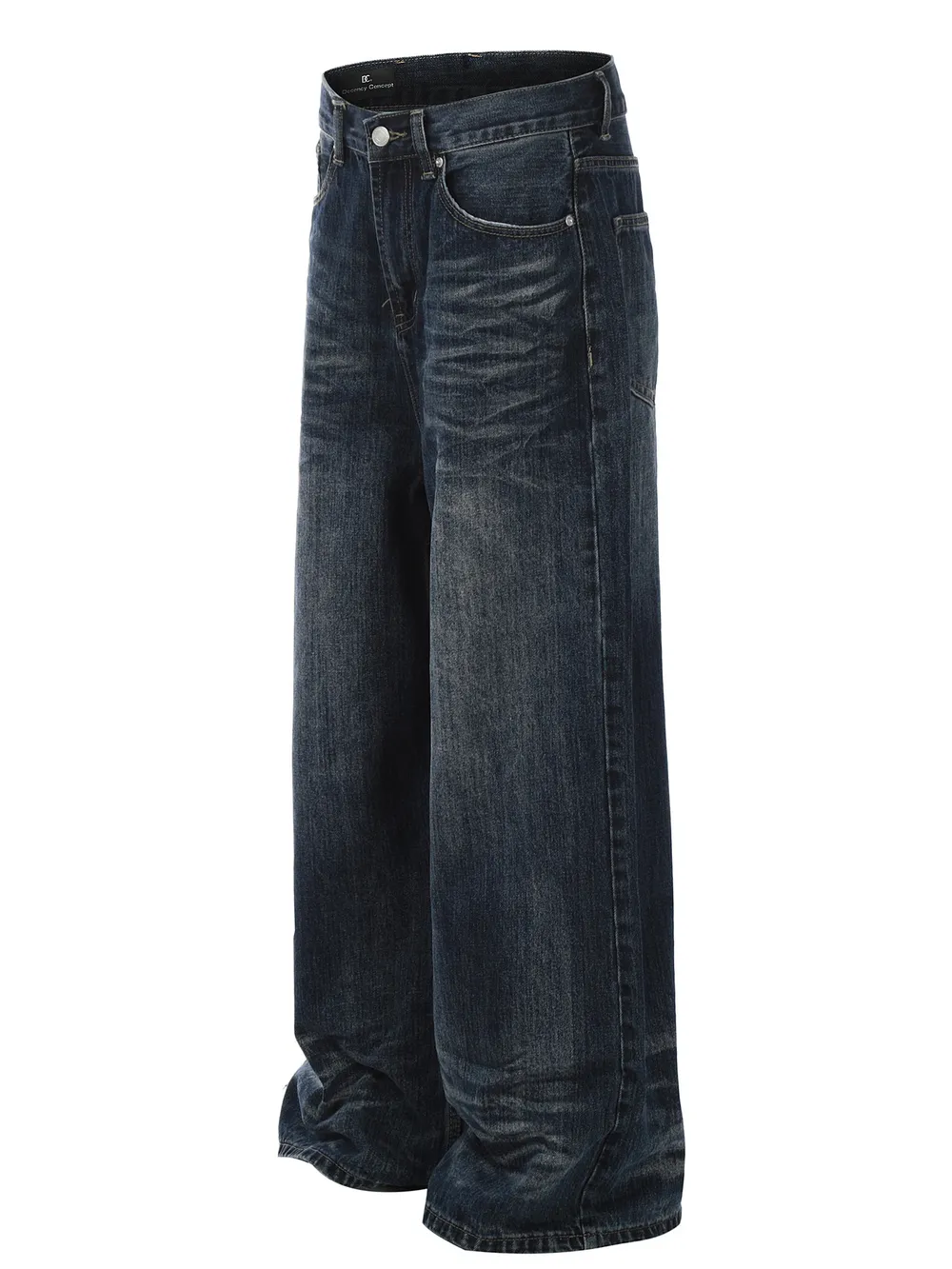 Men's Washed Wide-Leg Jeans, image 2
