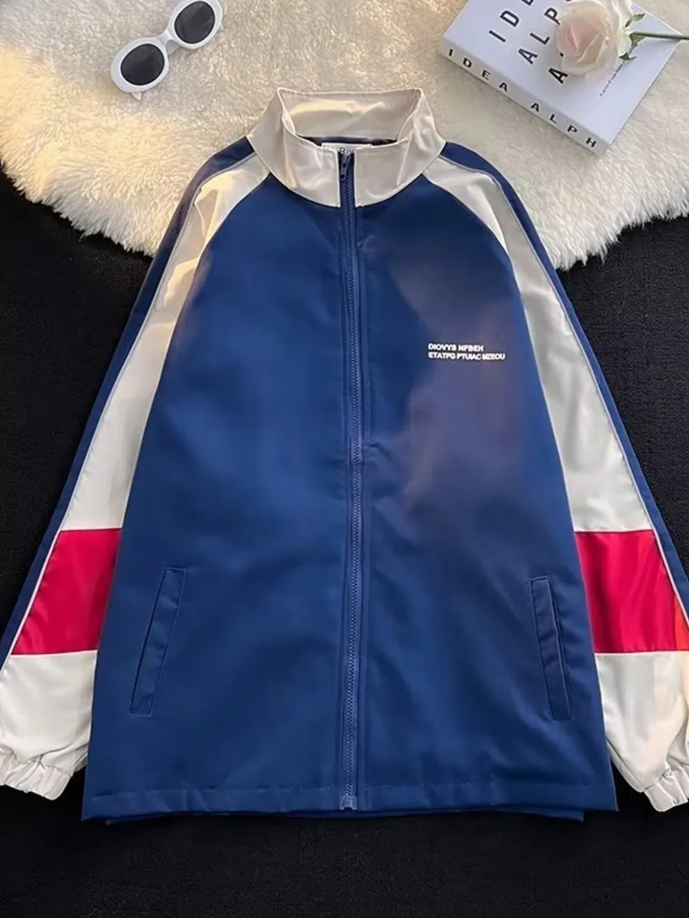 Men's Color Block Zip Up Jacket, image 4