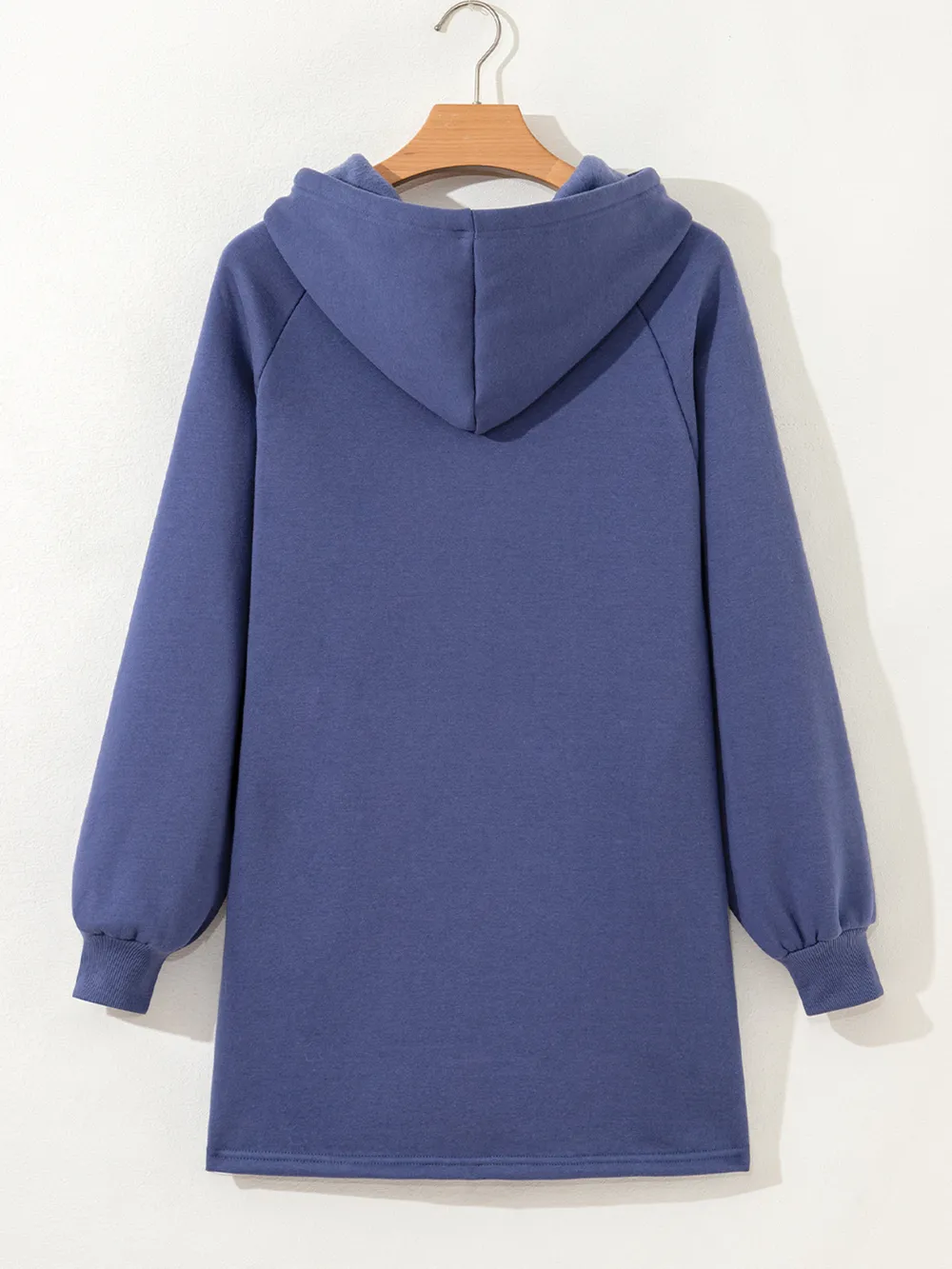 Fleece Lined Adjustable Drawstring Oversize Tunic Hoodie, image 8