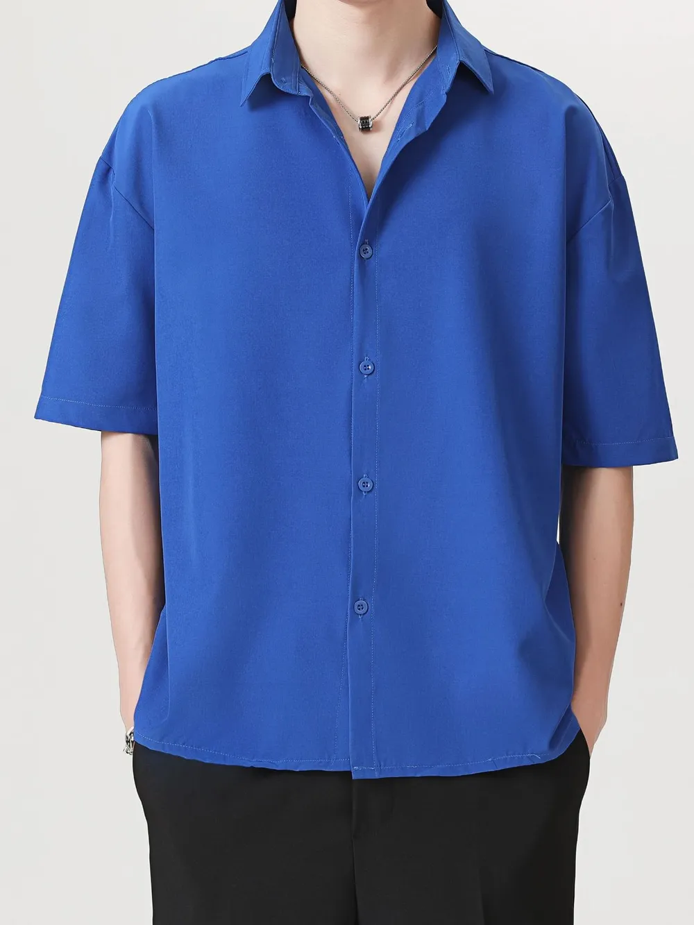 Men's Full Size Casual Short Sleeve Button-Down Shirt Plus Size, image 4