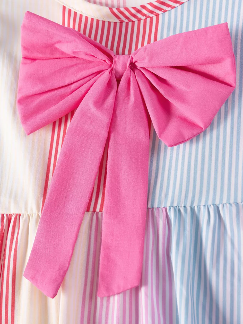 Children's Striped Ruffle Sleeve Casual Dress, image 4