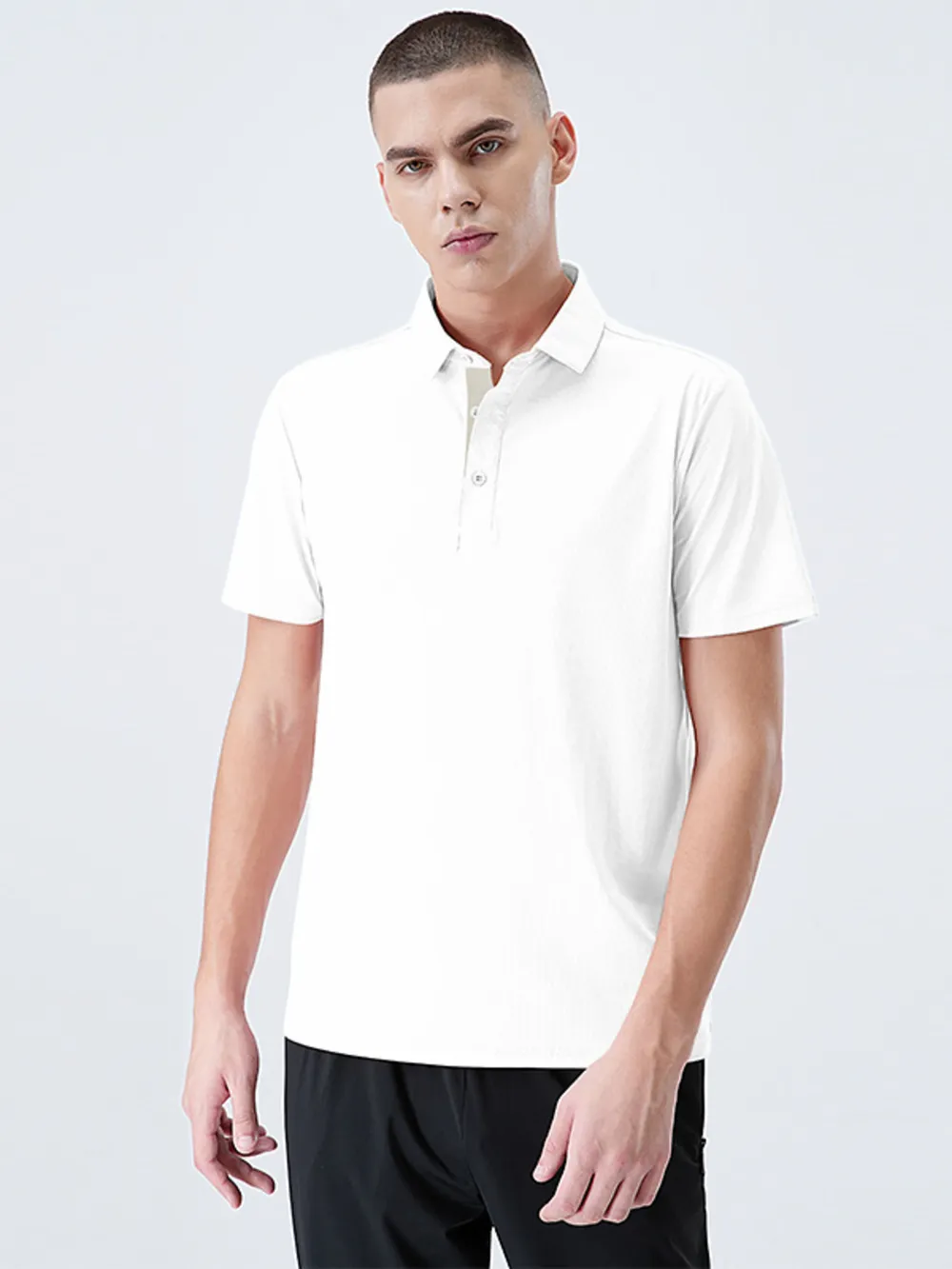 Men's Plus Size Breathable Short Sleeve Polo Shirt, image 4