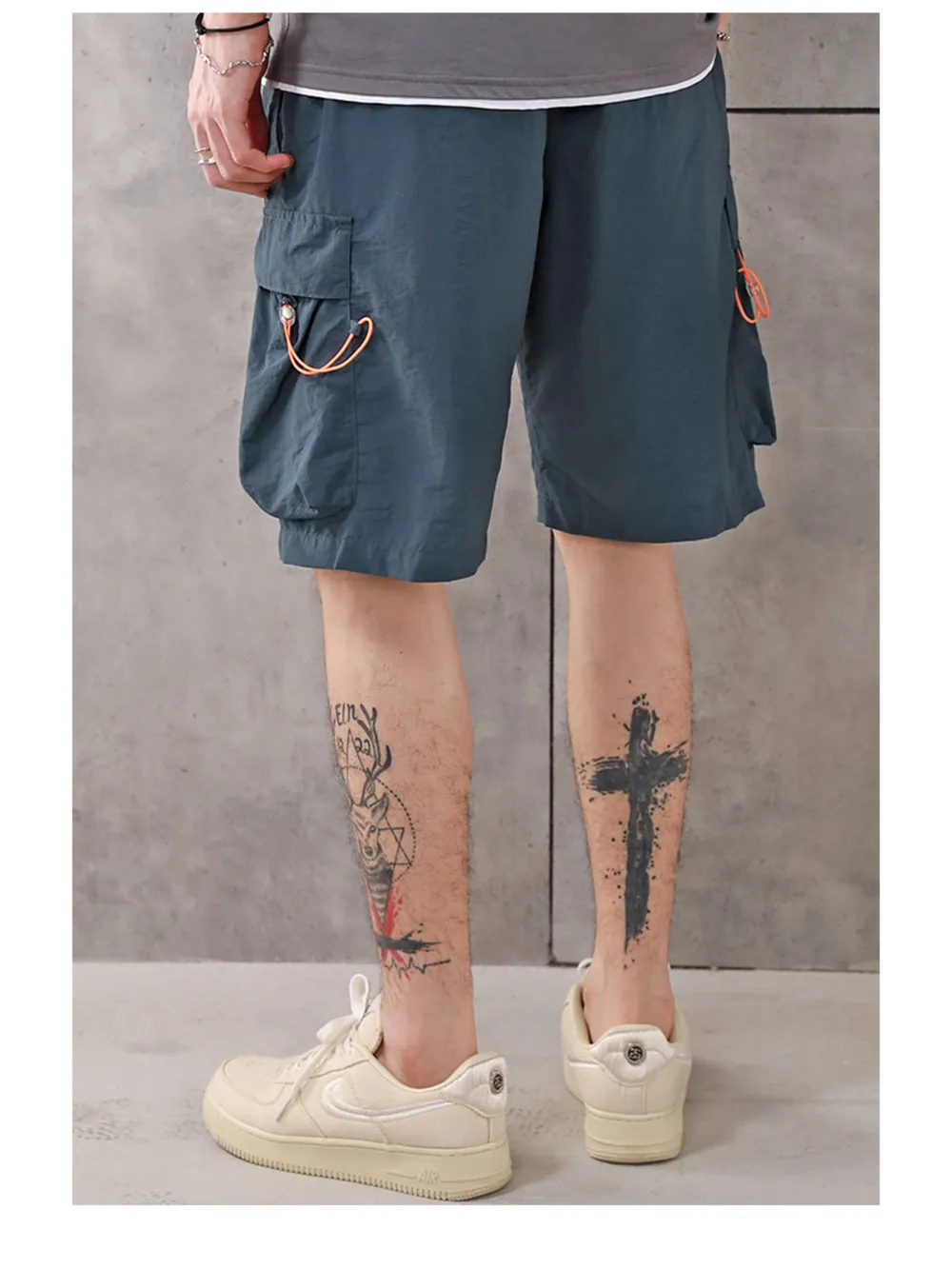 Men's Plus Size Drawstring Cargo Shorts, image 5
