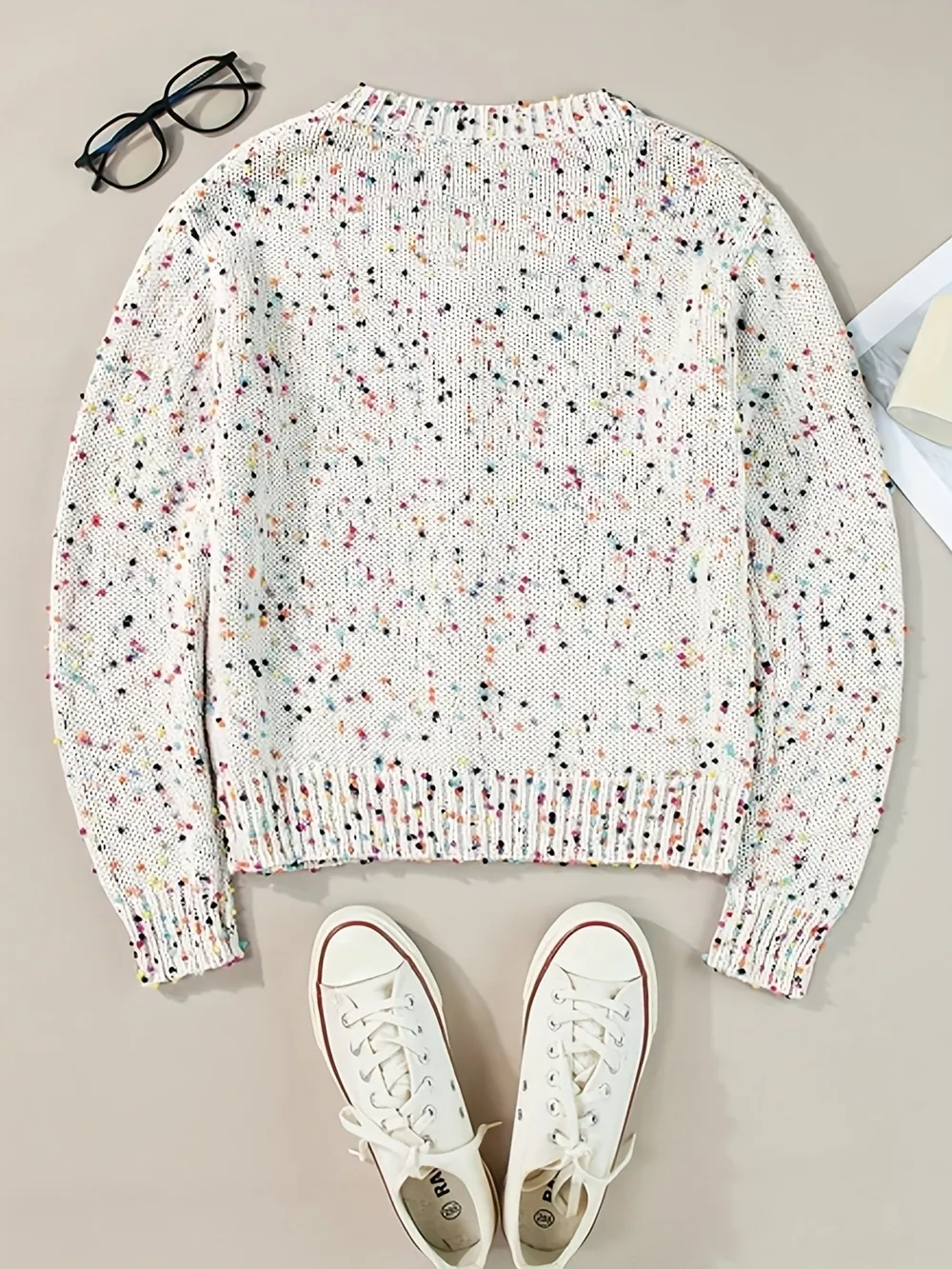 Colorful Button Up Long Sleeve Cardigan, image 9