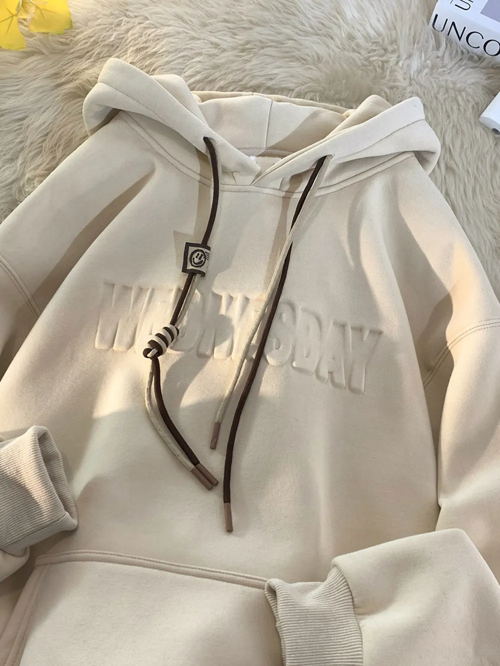 Men's Plus Size Letter Drawstring Long Sleeve Hoodie, image 4