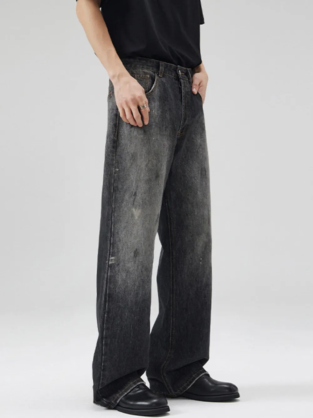 Men's Full Size Vintage Wide Leg Jeans Plus Size, image 3
