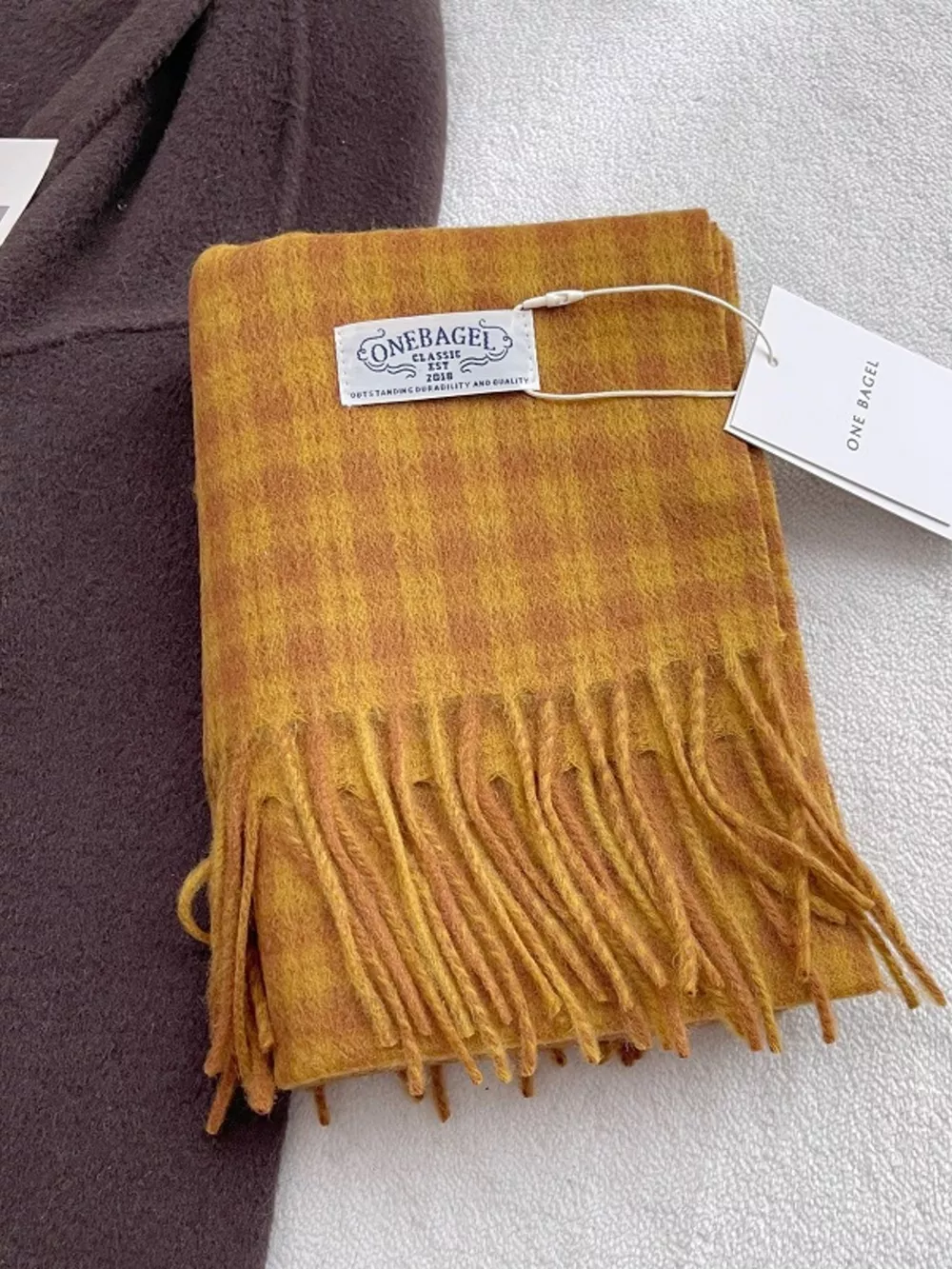 Classic Plaid Fringe Scarf, image 2