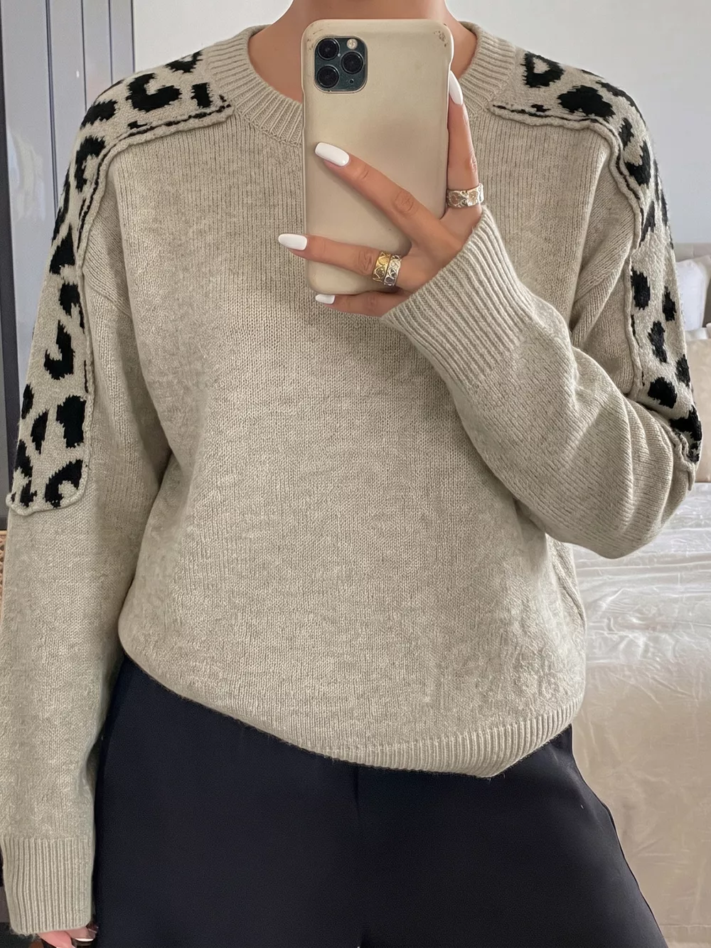 Leopard Round Neck Sweater