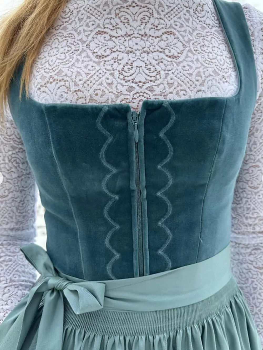 Full Size Velvet Wide Strap Pleated Back Dress Plus Size, image 3