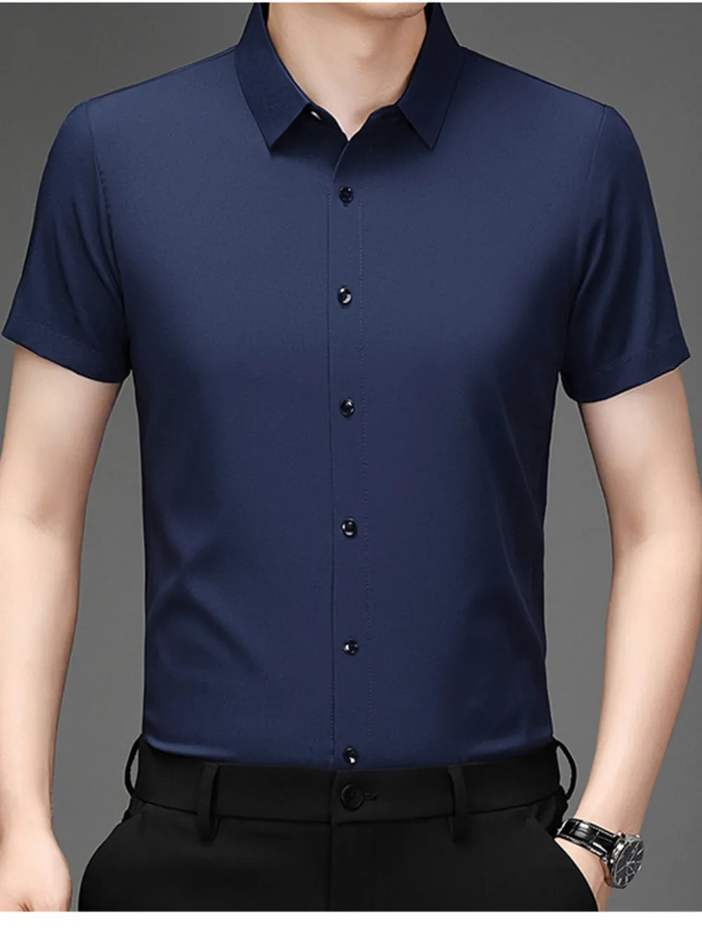 Men's Plus Size Button Up Short Sleeve Shirt, image 8