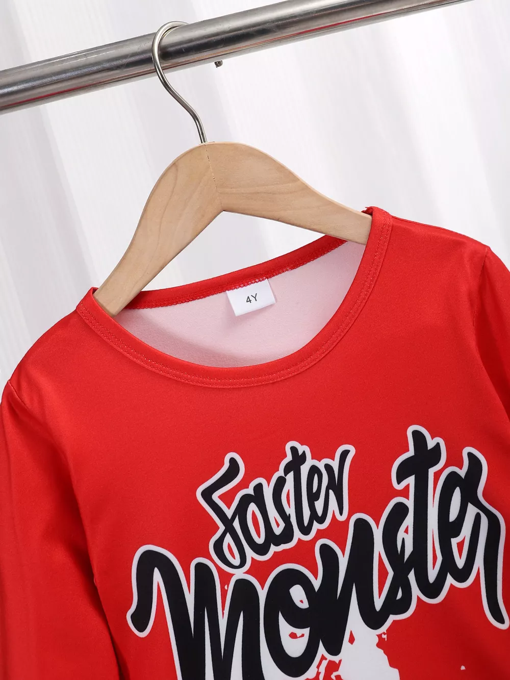 Children's Graphic Round Neck Top and Pants Set, image 4