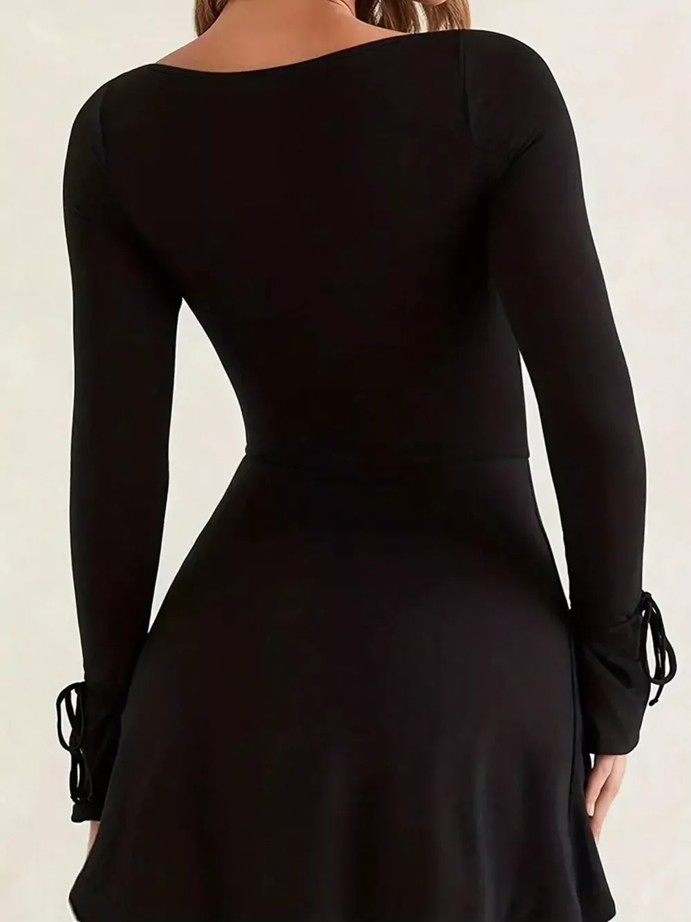 Slit Flare Sleeve Mini Dress, image 4
