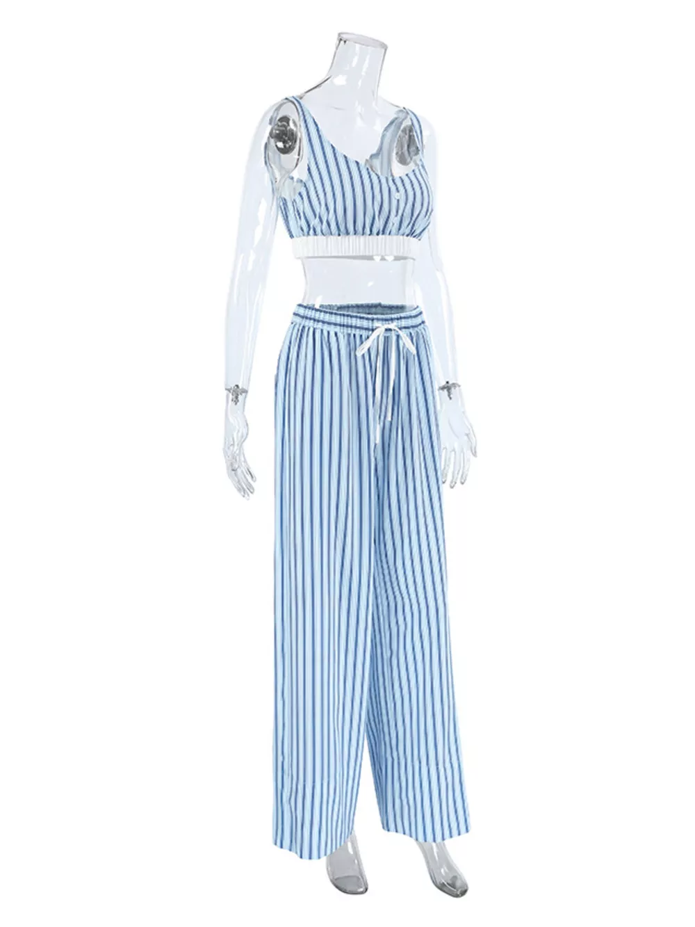 Striped Cami & Shirt and Pants Lounge Set, image 15