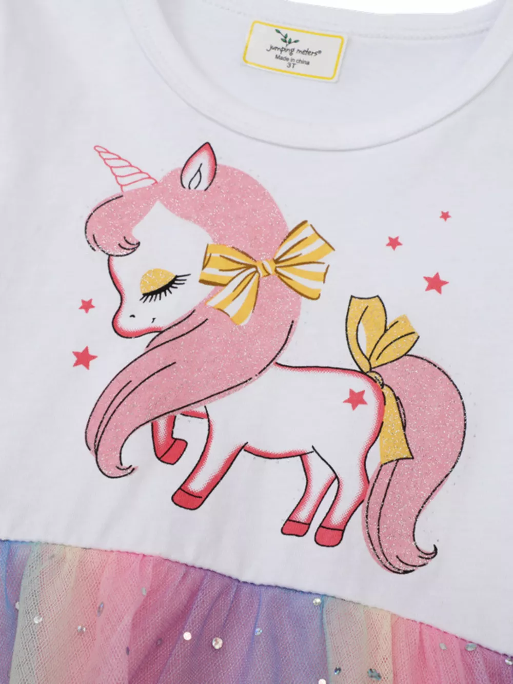 Children's Unicorn Rainbow Tulle Dress, image 3