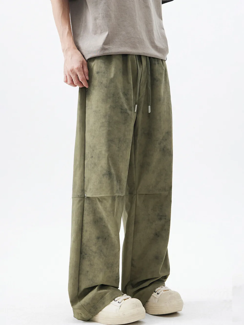 Men's Drawstring Wide Leg Pants, image 3