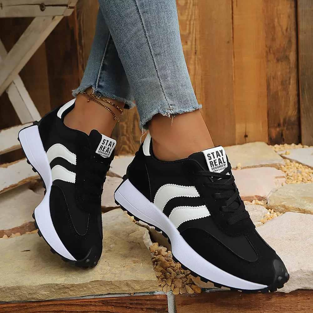 Round Toe Lace Up Sneakers, image 3