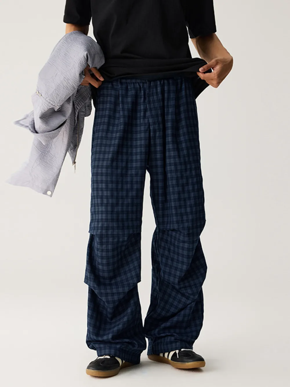 Men's Plaid Wide-Leg Pants, image 4