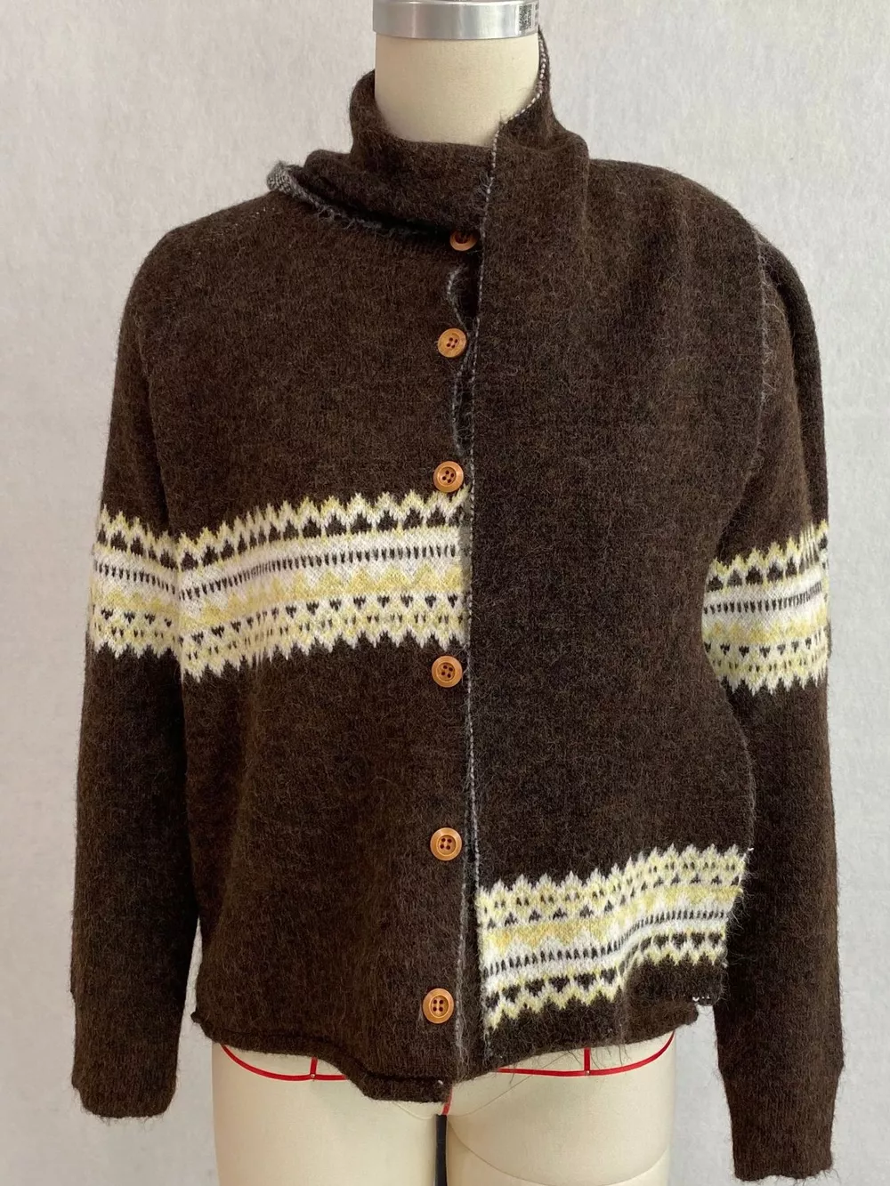 Geometric Button Down Knit Cardigan, image 15