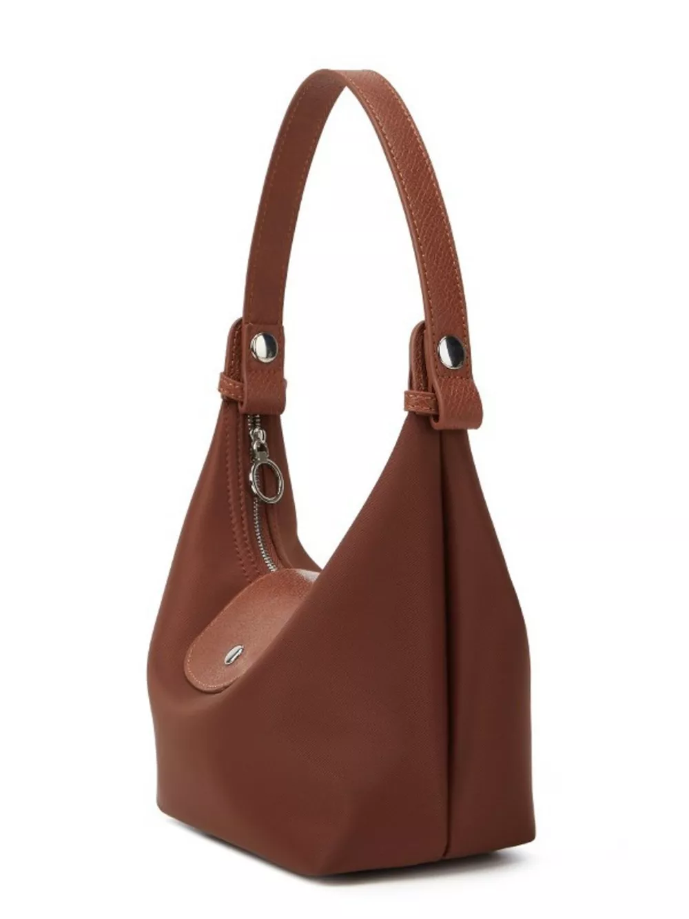 Minimalist Leather-Trimmed Shoulder Bag, image 10