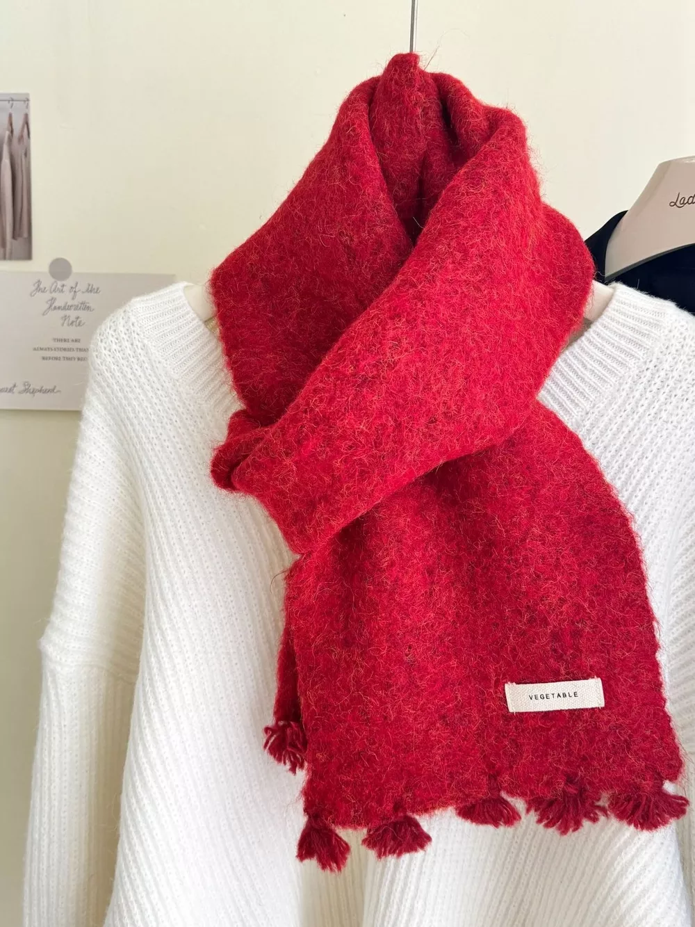 Tassel Knitted Scarf, image 3