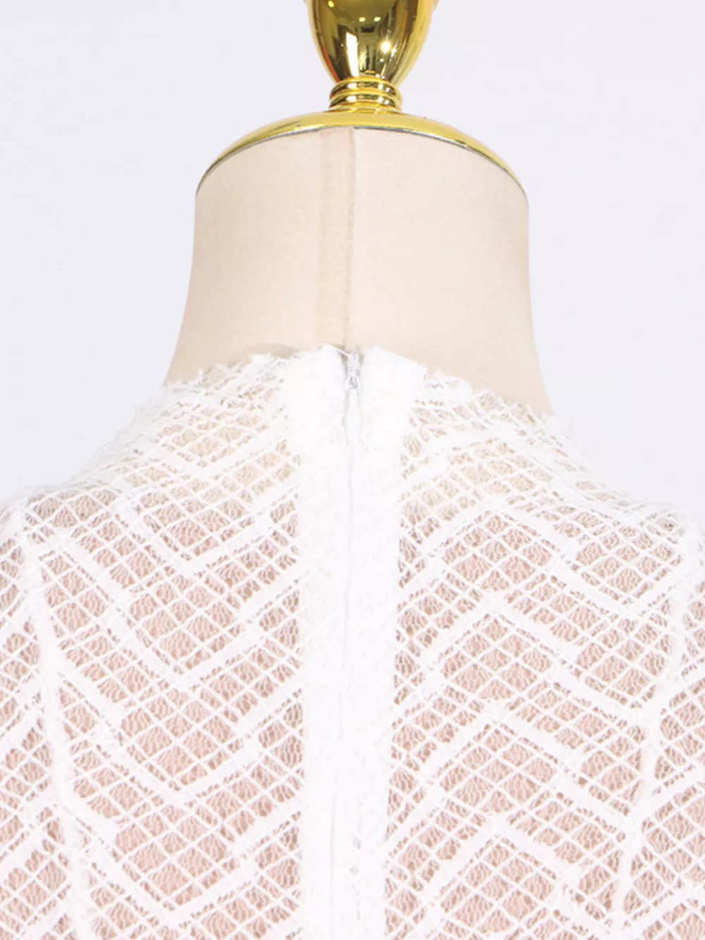 Lace Mock Neck Long Sleeve Maxi Dress, image 11