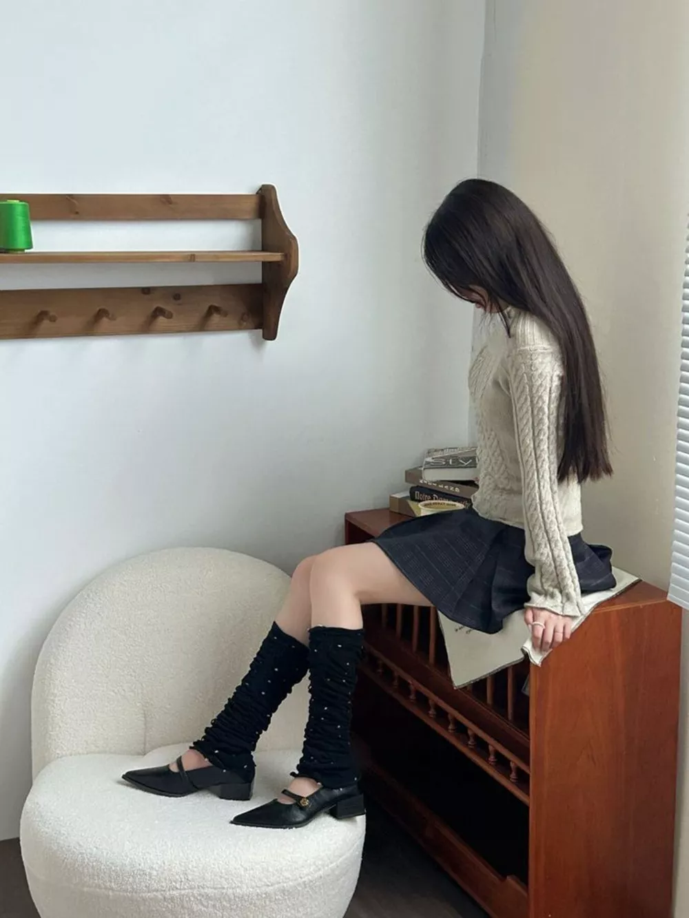 Ruched Polka Dot Leg Warmers, image 5