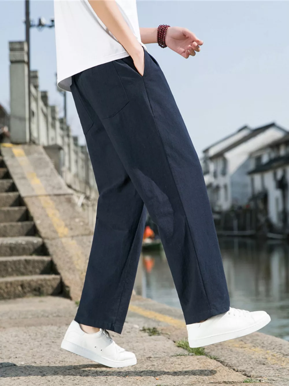 Men's Plus Size Loose Fit Drawstring Casual Pants, image 13