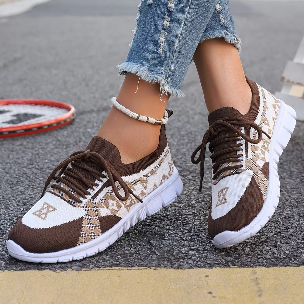 Breathable Mesh Lace Up Sneakers, image 12