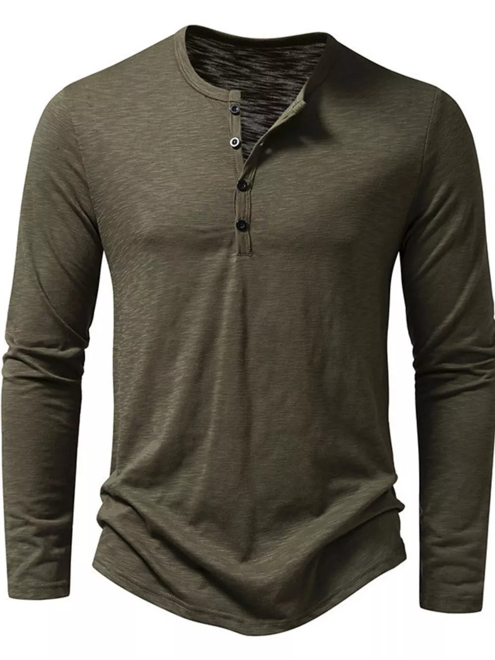 Men's Long Sleeve Henley T-Shirt, image 9