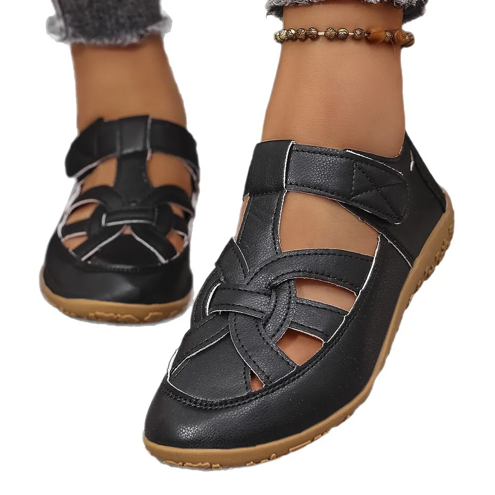 Cutout Sandals with Velcro Straps, image 8