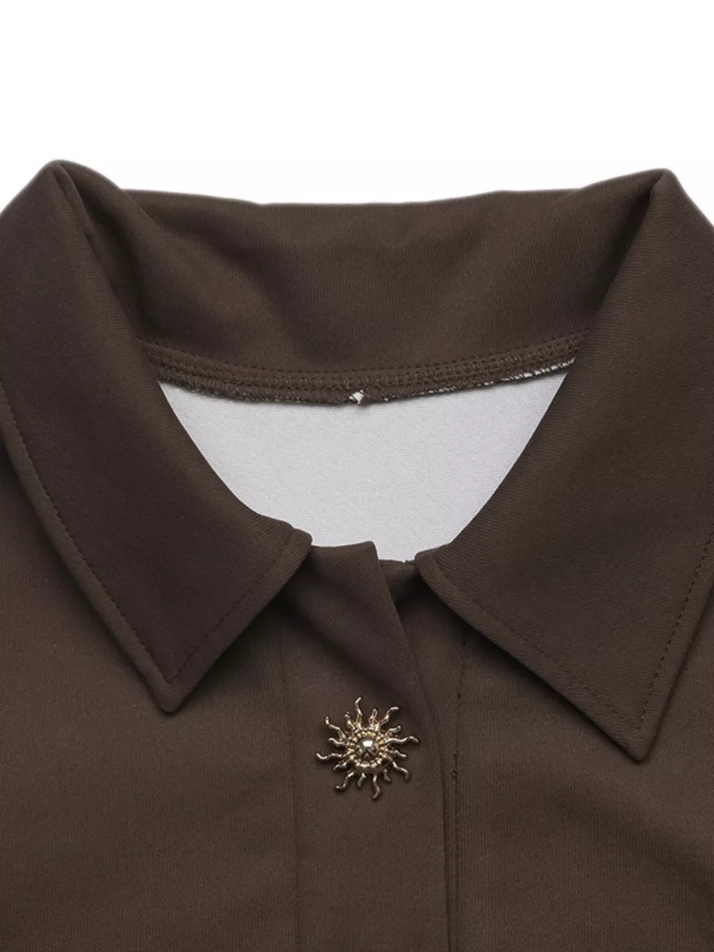 Polo Collar Dropped Shoulder Sweatshirt, image 7