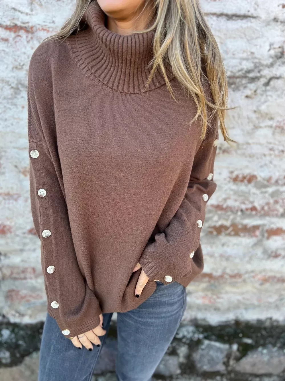 Full Size Turtleneck Long Sleeve Sweater Plus Size, image 13