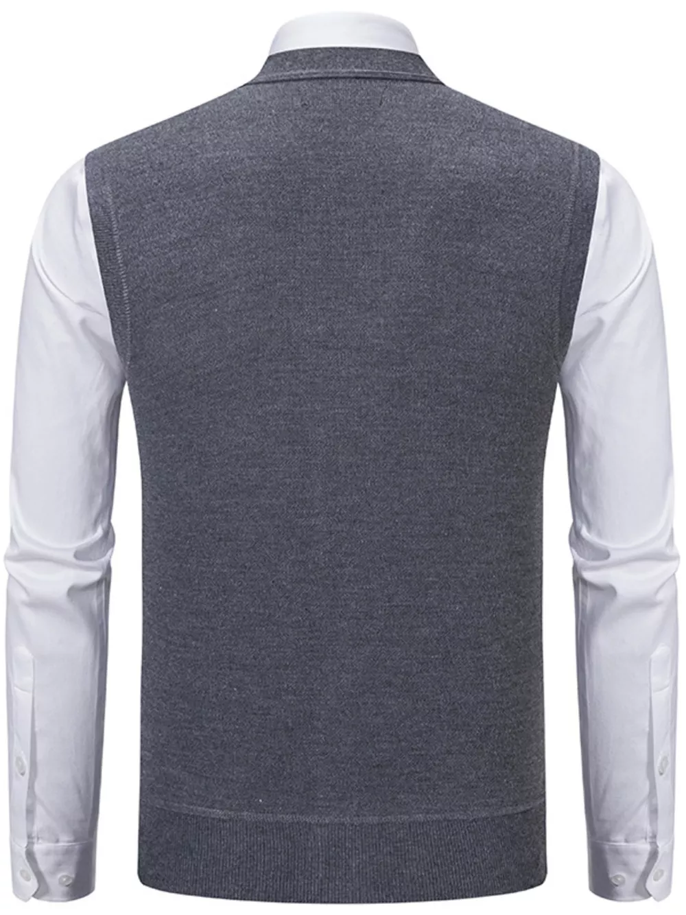 Men's Plus Size Classic Argyle Pattern Knitted Sweater Vest, image 6