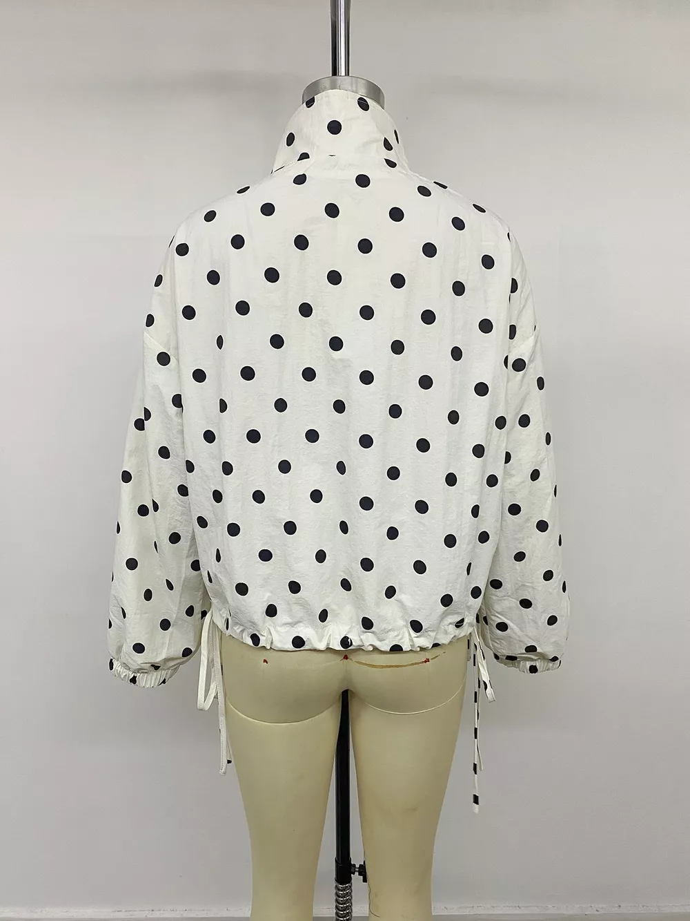 Polka Dot Stand-Collar Casual Jacket, image 15