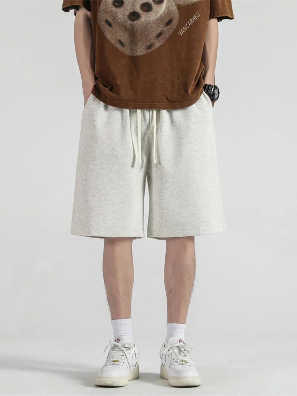 Men's Full Size Casual Loose-Fit Drawstring Shorts Plus Size, image 2