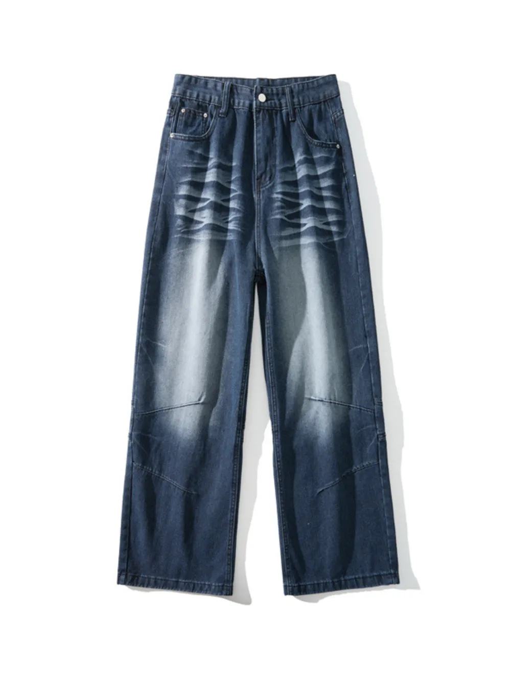 Men's Vintage Wash Wide Leg Jeans, image 6