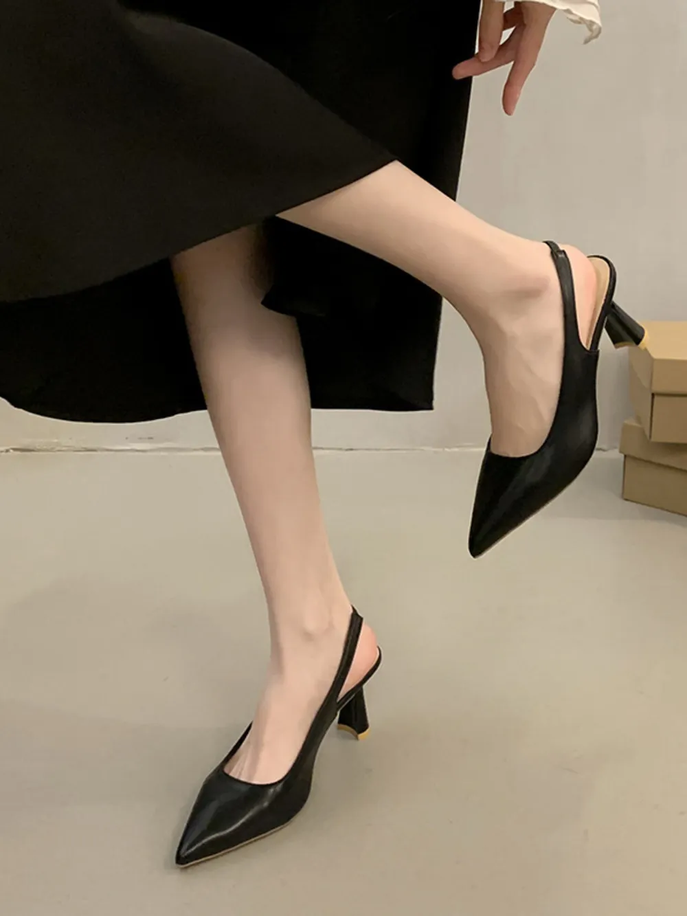 Point Toe Mid Heels Pumps, image 5