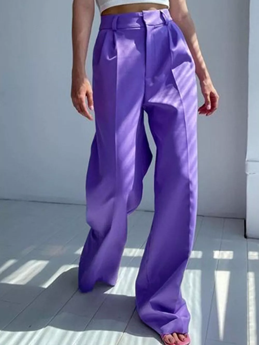 Wide Leg Pleated Pants, image 14