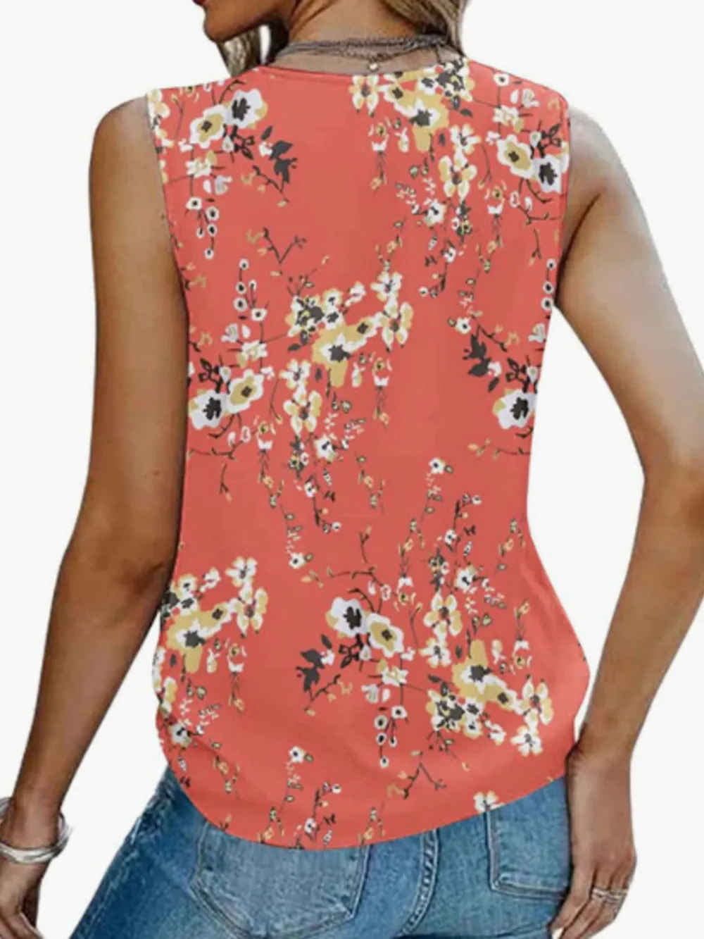 Printed V-Neck Tank, image 14