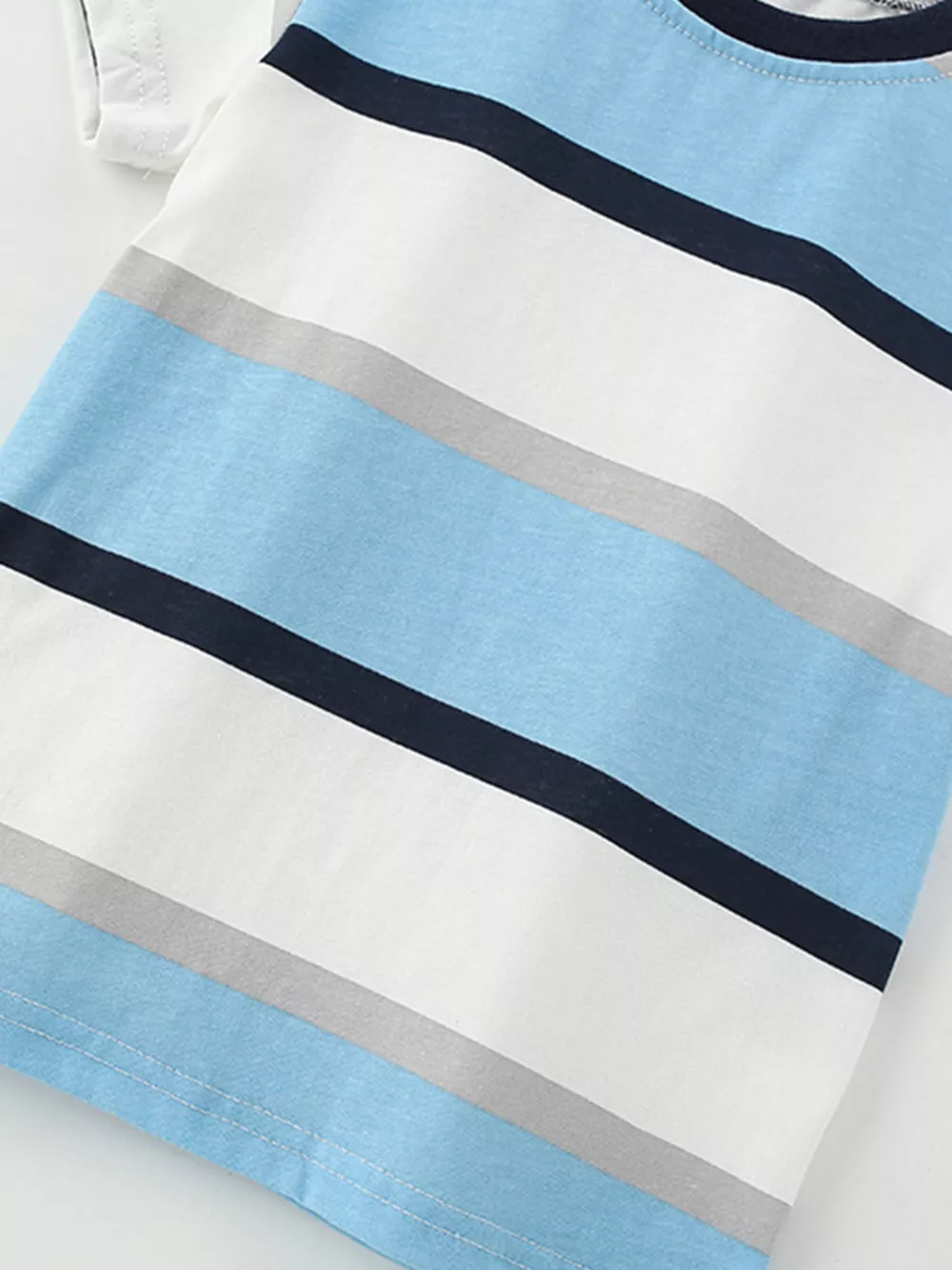 Children's Striped T-Shirt & Shorts Casual Set, image 3