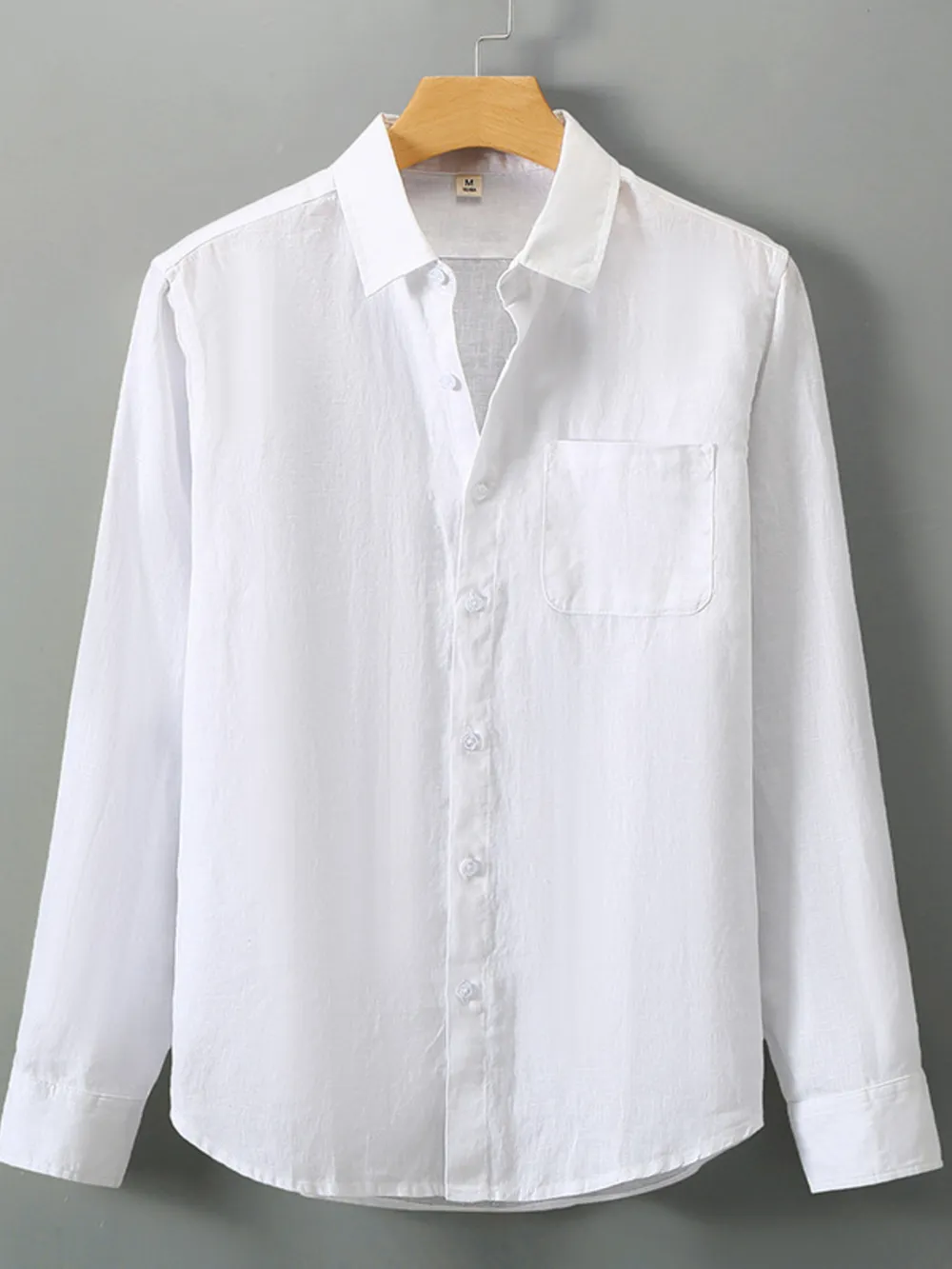 Men's Plus Size Long Sleeve Button-Up Shirt, image 7