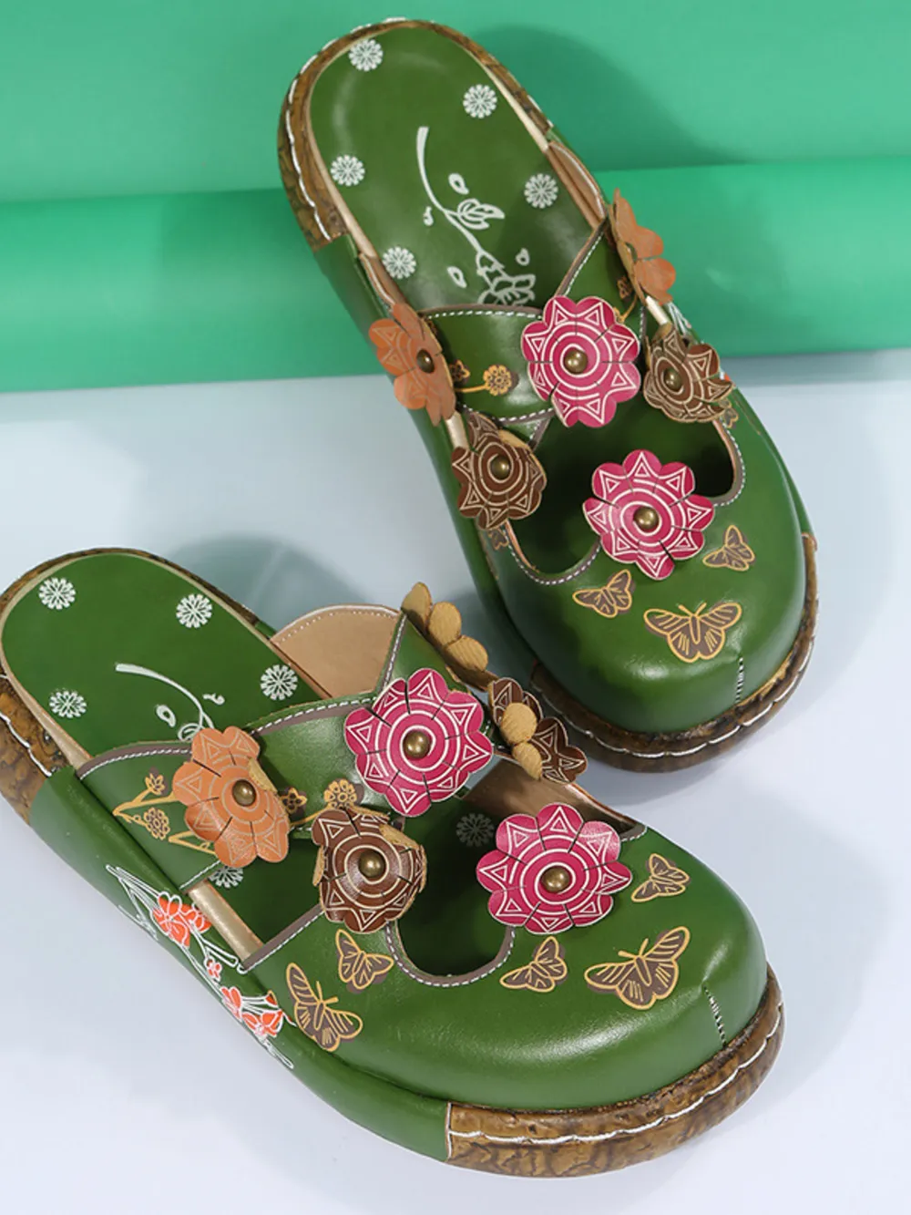 Floral Round Neck Sandals, image 4