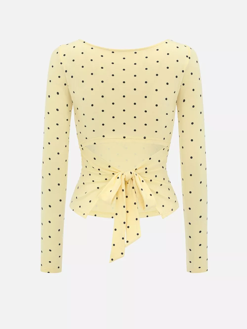 Long Sleeve Polka Dot Tie Back T-Shirt, image 8